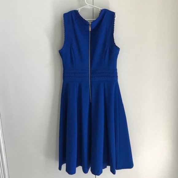 Calvin Klein Dress Blue Sleeveless Fit and Flare - Picture 2 of 2